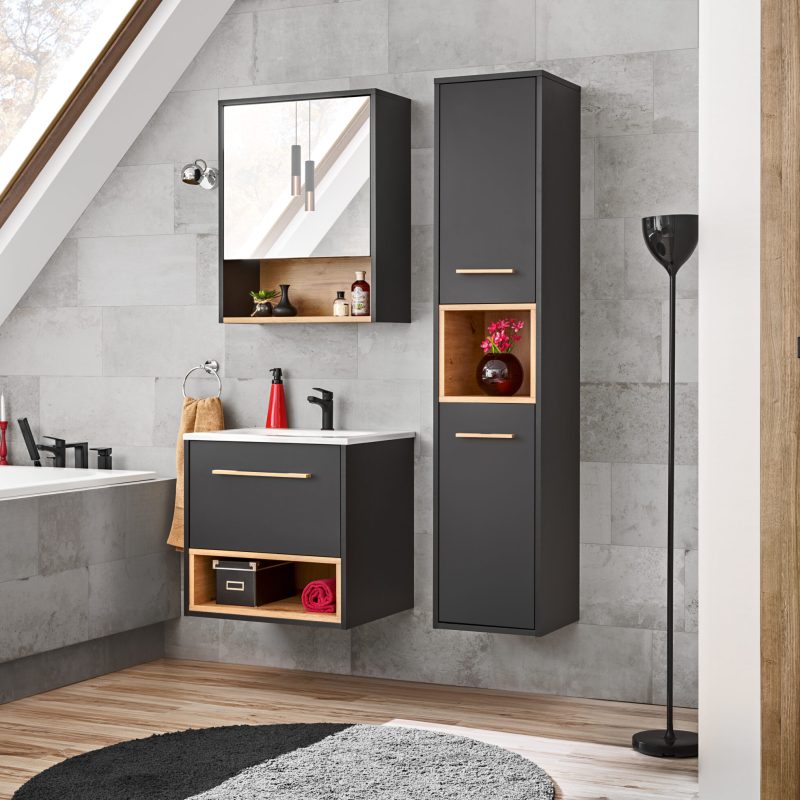 Szafka z lustrem 60cm 1 drzwi