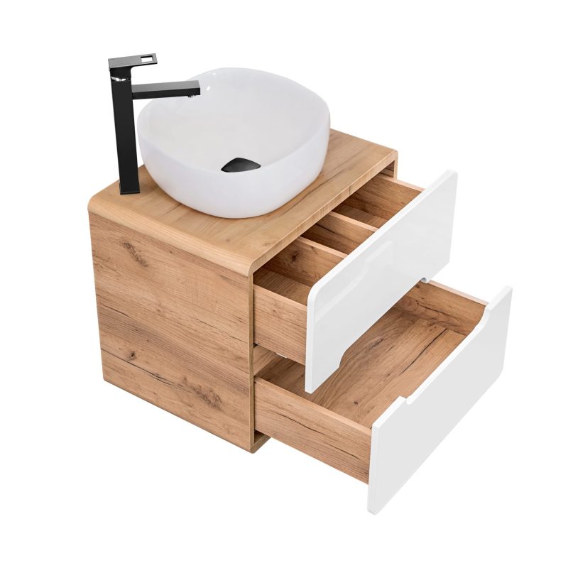 Szafka pod umywalkę nablatową 60cm 2 szuflady